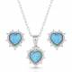Montana Silversmiths Royal Heart Opal Jewelry Set