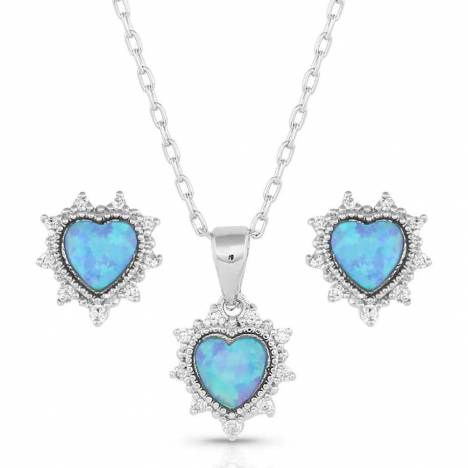 Montana Silversmiths Royal Heart Opal Jewelry Set