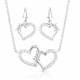 Montana Silversmiths Victory in Love Crystal Barbed Wire Jewelry Set