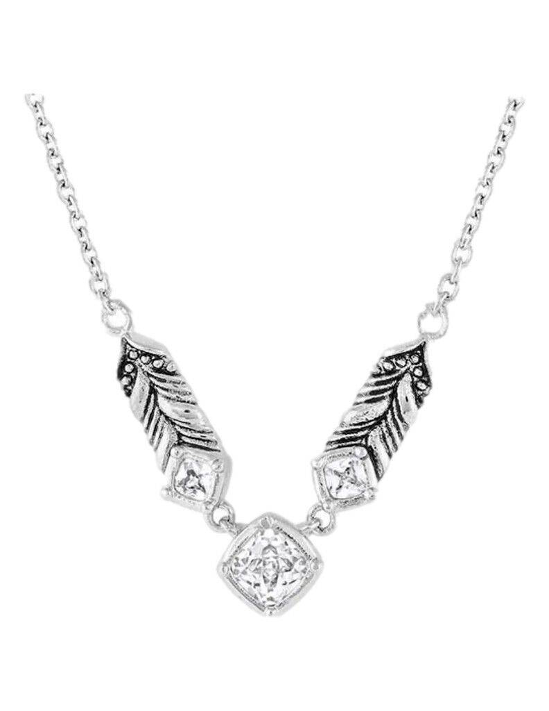 Montana Silversmiths Sparkling Herringbone Crystal Necklace