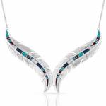 Montana Silversmiths Breaking Trail Feather Necklace