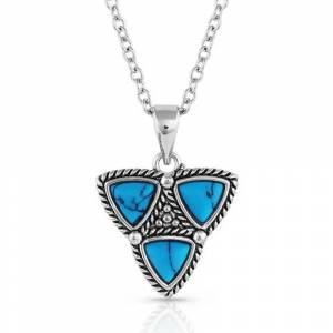Montana Silversmiths Trilogy Trillion Turquoise Necklace