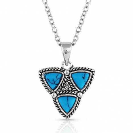 Montana Silversmiths Trilogy Trillion Turquoise Necklace