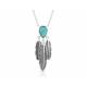Montana Silversmiths Spirit Turquoise Feather Necklace