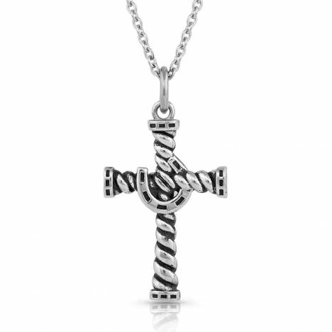 Montana Silversmiths Farrier's Faith Cross Necklace