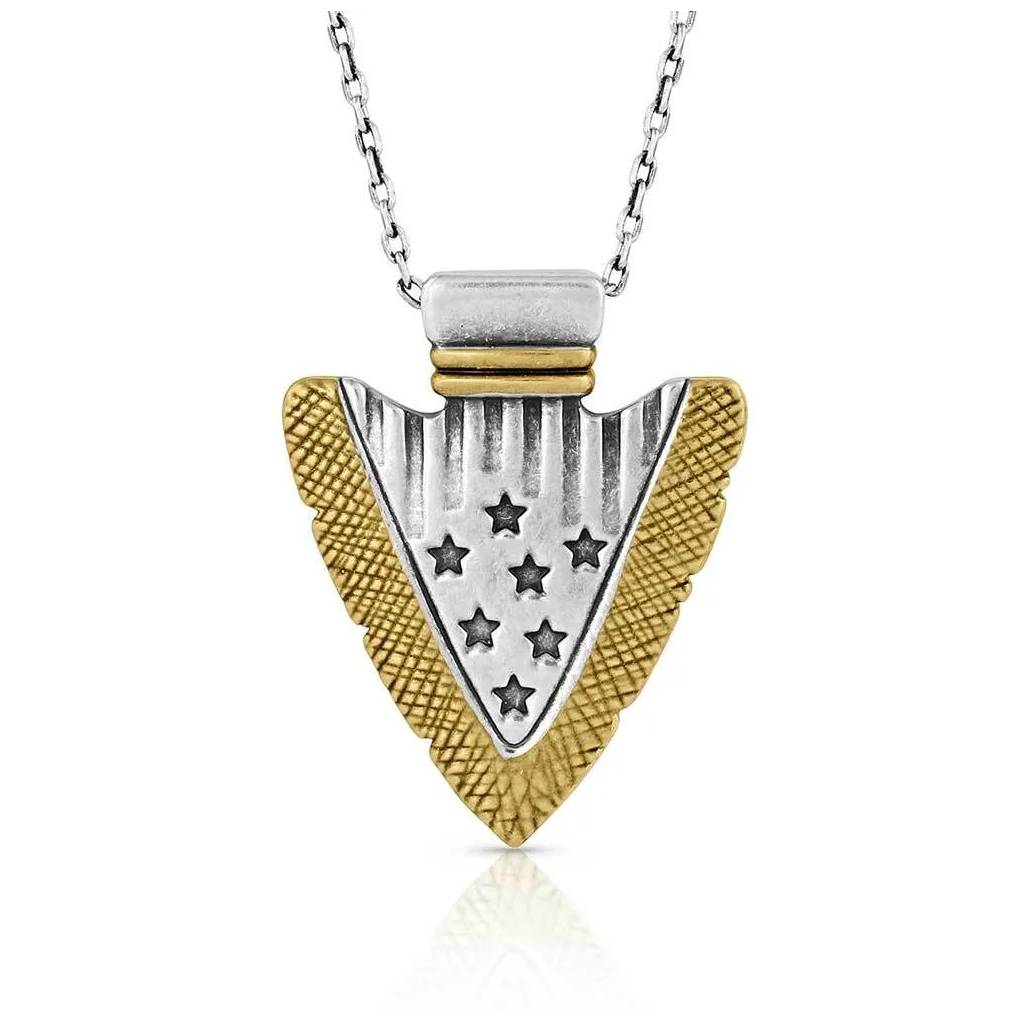 Montana Silversmiths Star Spangled Arrowhead Necklace