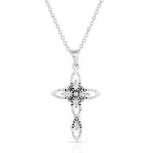 Montana Silversmiths Star of Wonder Crystal Cross Necklace