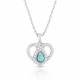 Montana Silversmiths Angel Heart Crystal Turquoise Necklace