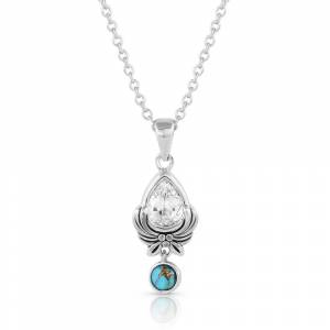 Montana Silversmiths Western Zen Crystal Turquoise Necklace