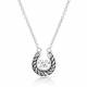 Montana Silversmiths Dancing With Luck Crystal Horseshoe Necklace