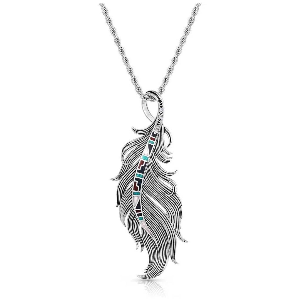 Montana Silversmiths Trailblazer Feather Necklace