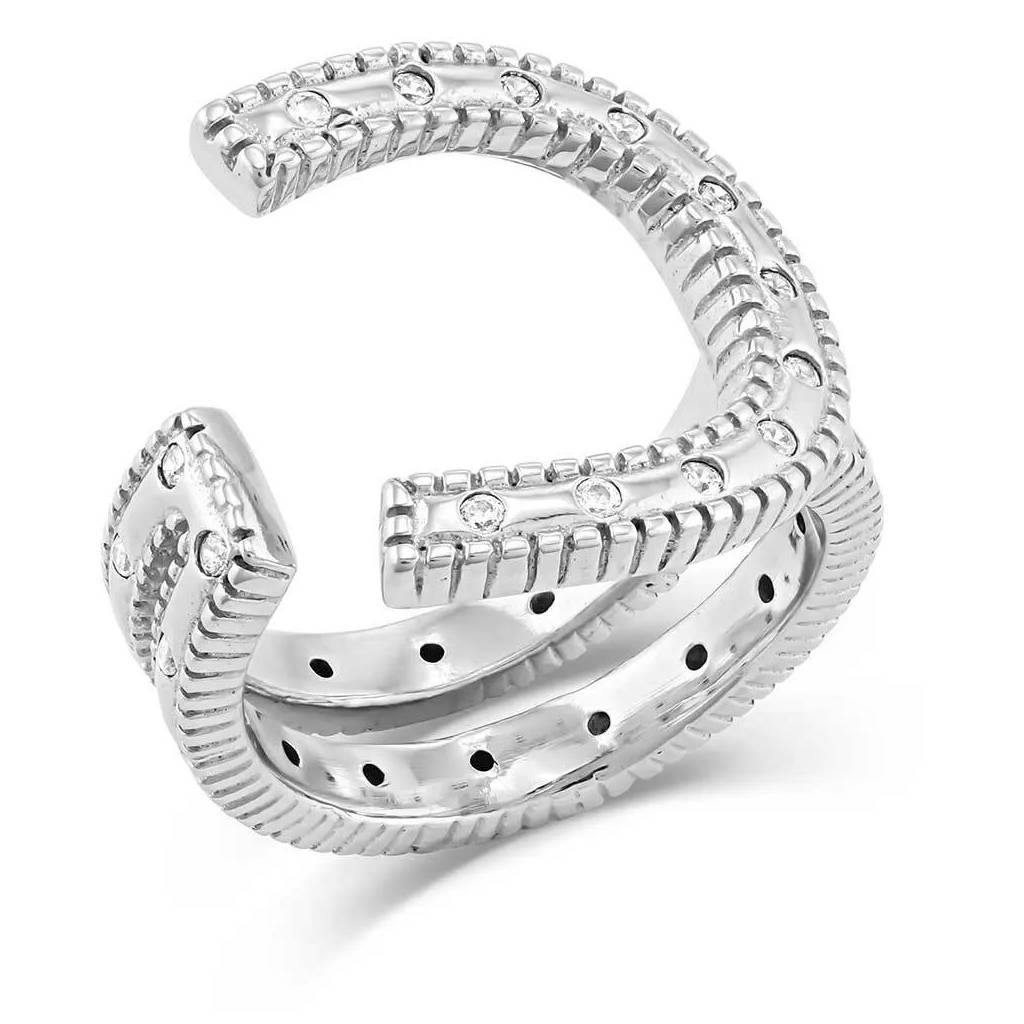 Montana Silversmiths In Step Crystal Open Ring