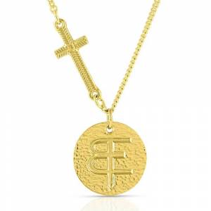 Montana Silversmiths Everlasting Faith Warrior Collections Gold Necklace