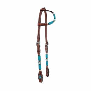 Circle Y Turquoise Roundup One Ear Headstall