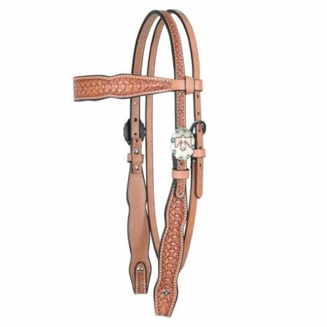 Circle Y Windsor 5/8" Shaped Browband Headstall