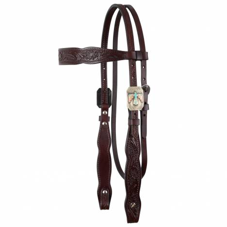 Circle Y Great Oaks Browband 5/8" Shaped Headstall