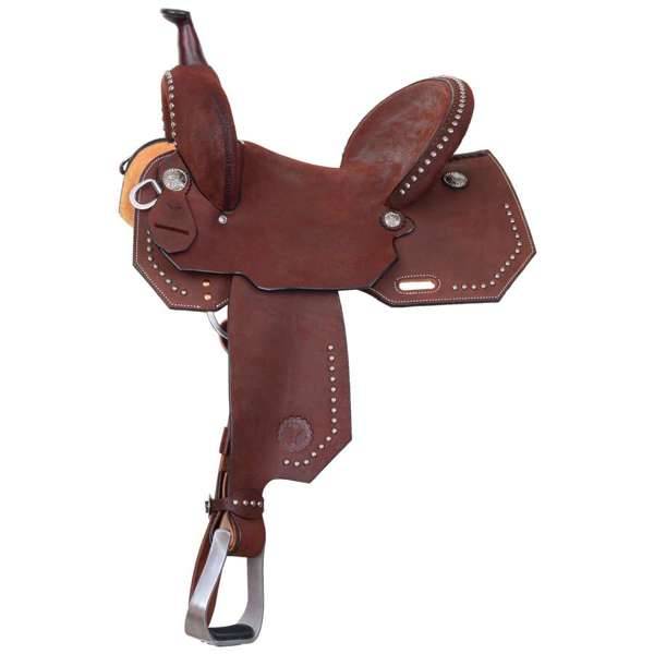 Circle Y Redwood Barrel-Roughout Hardseat Saddle