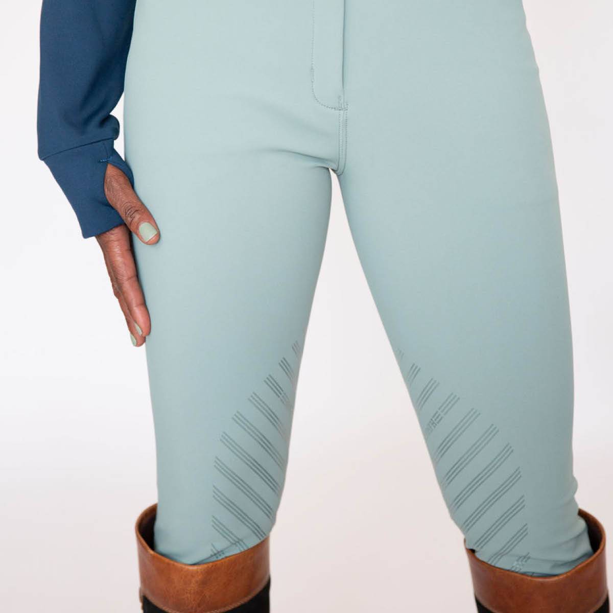 Romfh Ladies Sarafina Knee Patch Euroseat Breeches - Mineral Green
