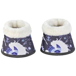 Ovation Altitude Print Bell Boots - Blue Whimsical Horses - Pony