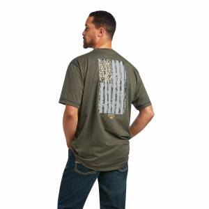 Ariat Mens Rebar Workman Reflective Flag T-Shirt