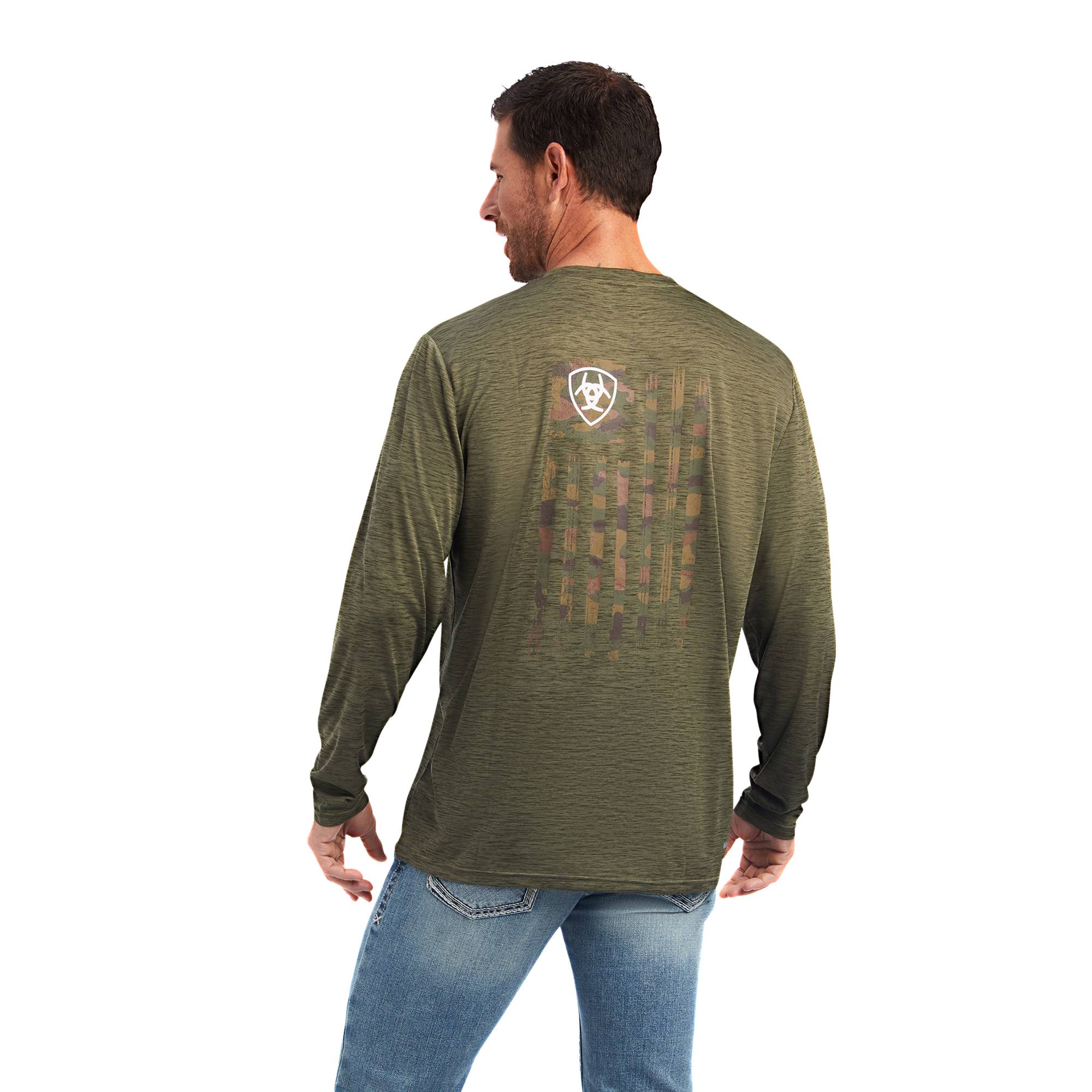 Ariat Mens Charger Camo Flag T-Shirt