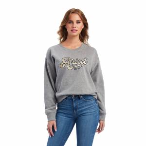 Ariat Ladies REAL Metallic Varsity Logo Sweatshirt
