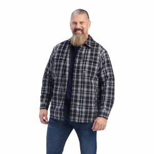 Ariat Mens Rebar DuraStretch Flannel Insulated Shirt Jacket