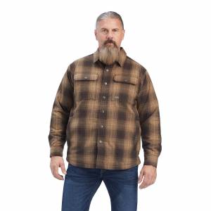 Ariat Mens Rebar DuraStretch Flannel Insulated Shirt Jacket