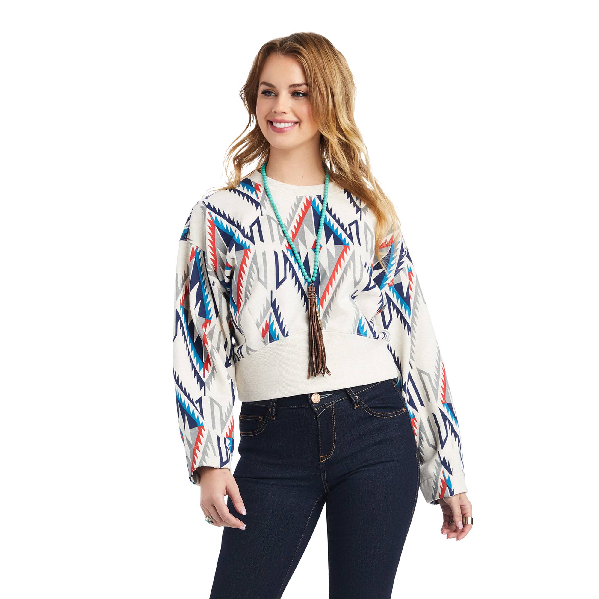 Ariat Ladies Cropped Chimayo Sweatshirt