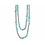 Montana Silversmiths Stacked Turquoise Leather Necklace