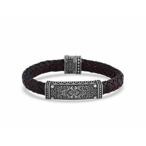 Montana Silversmiths Wrapped In Silver Artistry Leather Bracelet