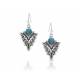 Montana Silversmiths Western Crowned Turquoise Dangle Earrings