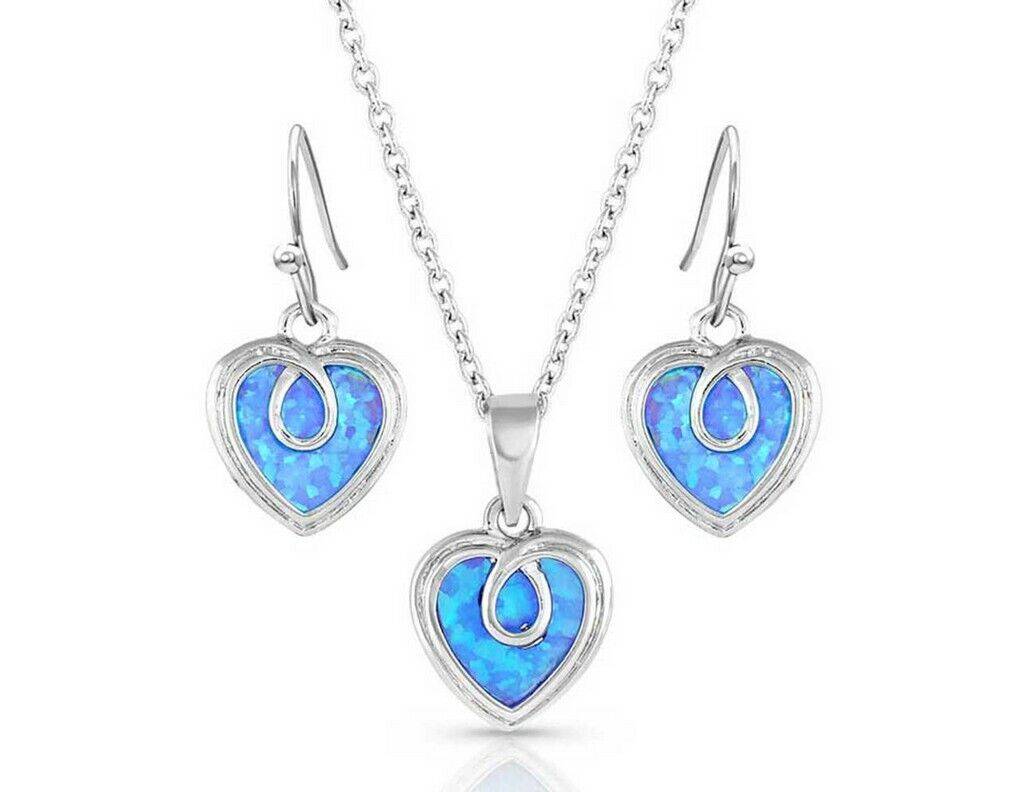 Montana Silversmiths Glowing Love Opal Jewelry Set