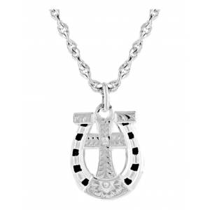 Montana Silversmiths Horseshoe Cross Sole to Sole Necklace