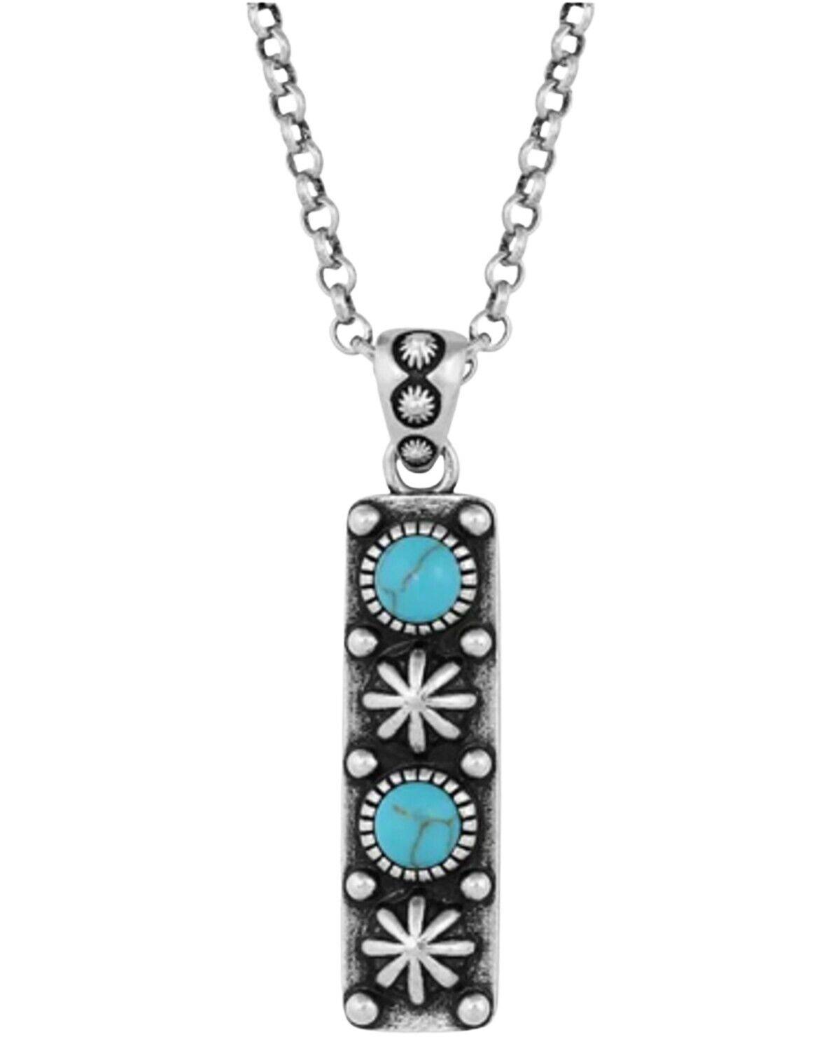 Montana Silversmiths Starlight Starbrite Turquoise Stone Silver Necklace