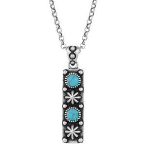 Montana Silversmiths Starlight Starbrite Turquoise Stone Silver Necklace