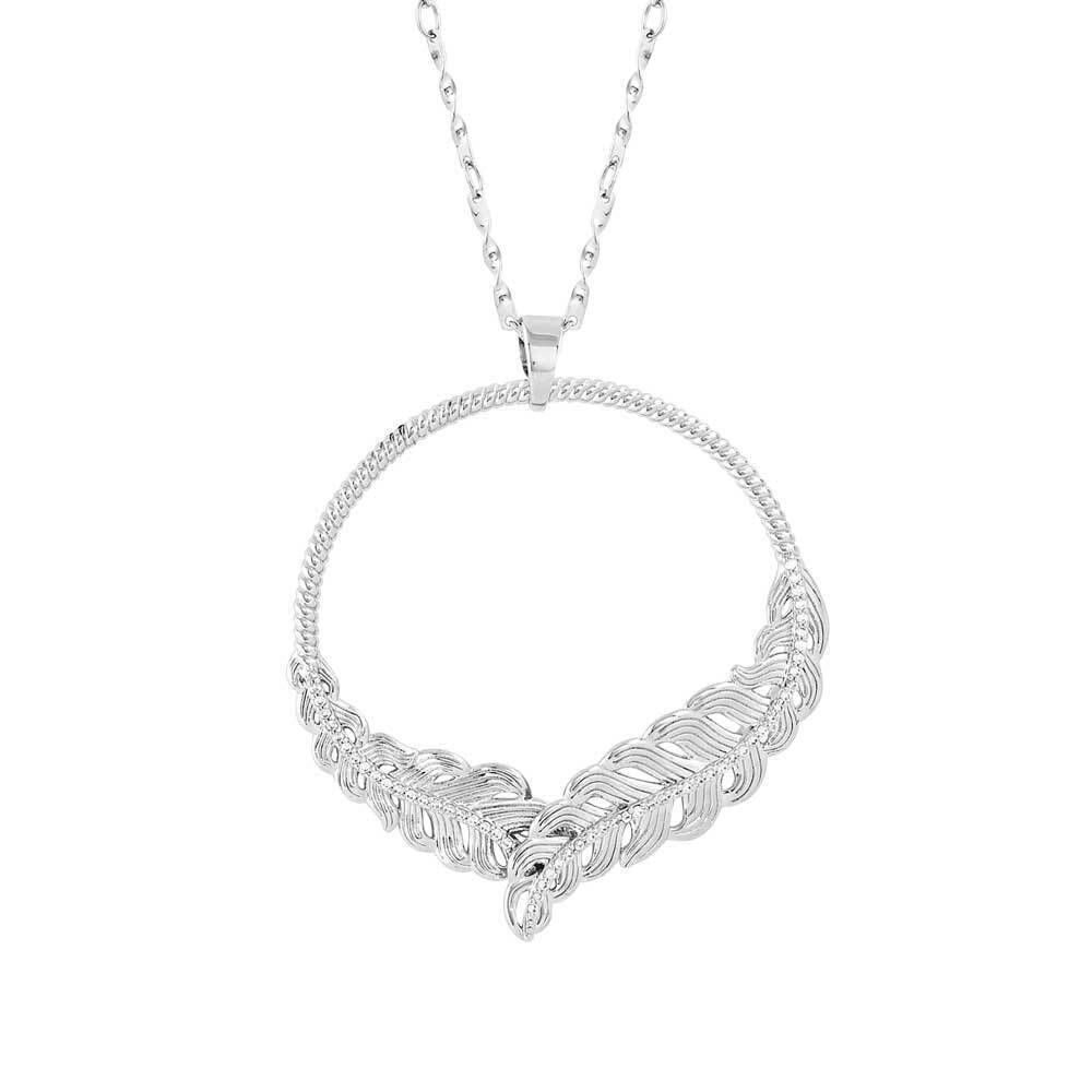 Montana Silversmiths Wrapped in Passion Silver Feather Necklace