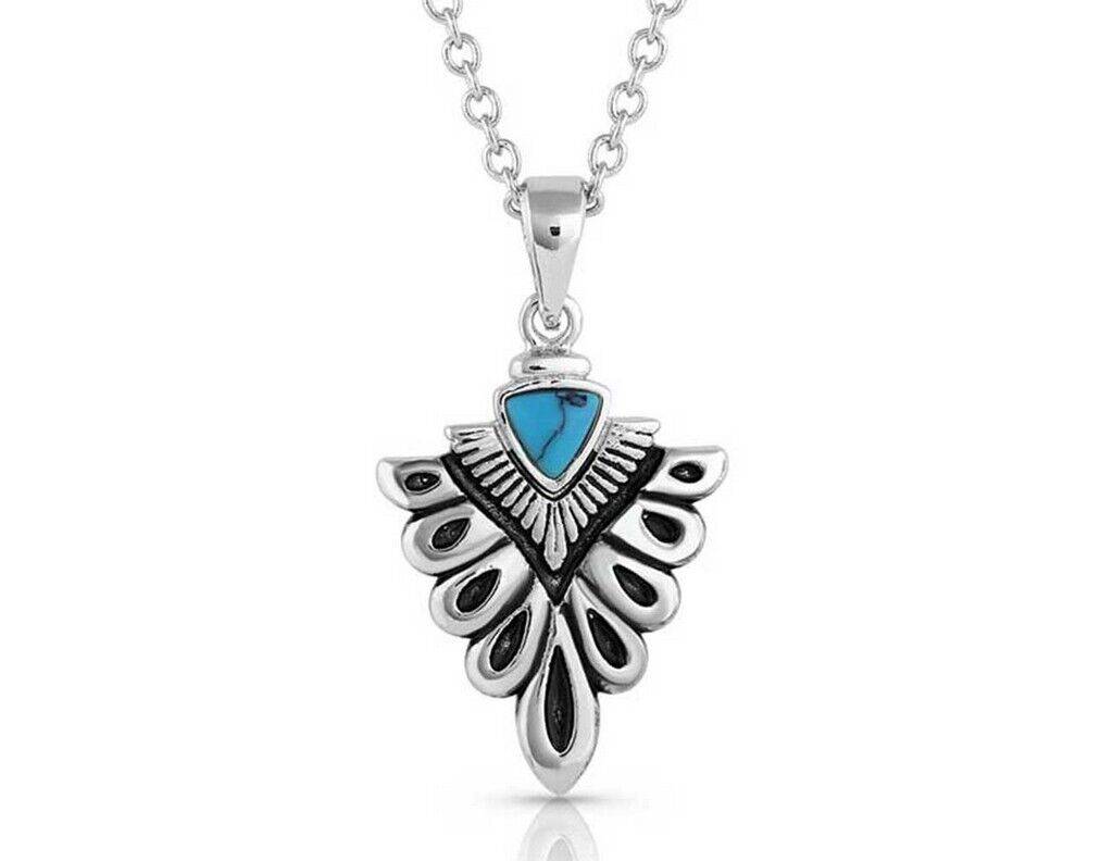 Montana Silversmiths Western Crowned Turquoise Necklace