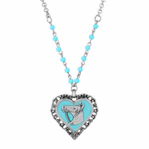 1928 Jewelry Horse Head Heart Necklace
