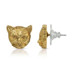 1928 Jewelry Cat Stud Earrings