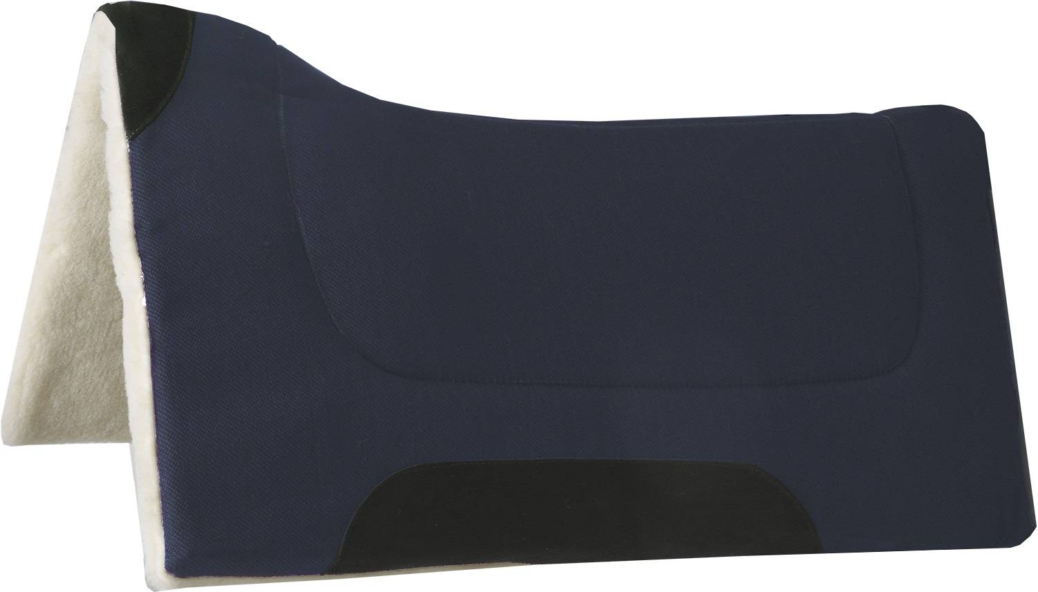Mustang Blue Horse Brushed Wool Contoured Saddle Pad