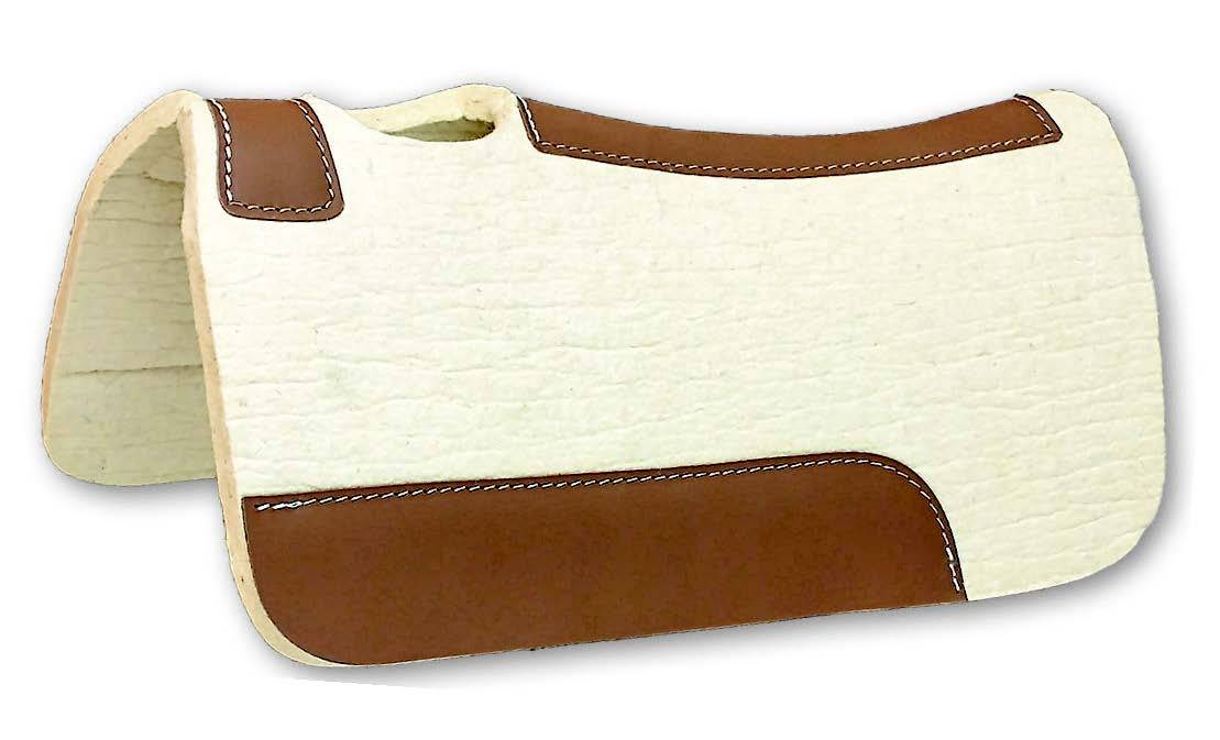 Mustang Blue Horse Pressed Wool Contoured Pony Pad