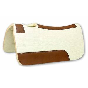 Mustang Blue Horse Pressed Wool Contoured Pony Pad