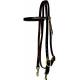 Mustang Browband Headstall Single Solid Brass Buckle w/Snap Ends