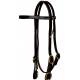 Mustang Browband Headstall w/Four Solid Brass Buckles