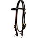 Mustang Browband Headstall Double Solid Brass Buckles w/Tie Ends
