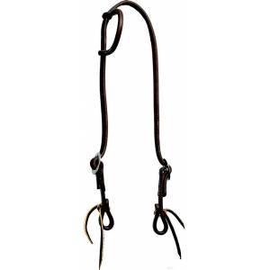 Mustang Slip Ear Headstall Double Stainless Steel Cart Buckles with Tie Ends