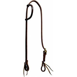 Mustang Slip Ear Headstall Single Solid Brass Buckle with Tie Ends