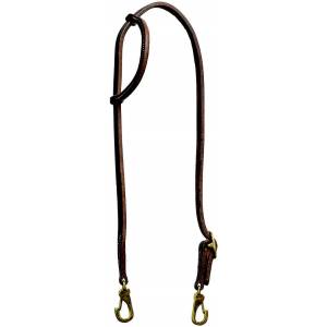 Mustang Slip Ear Headstall Single Solid Brass Buckle with Snap Ends