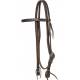 Mustang Browband Headstall Single Stainless Steel Cart Buckle w/Tie Ends
